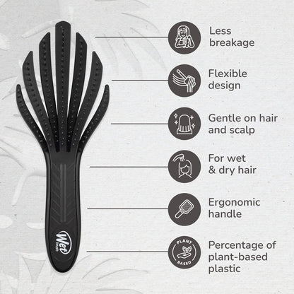 Go Green Curl Detangler Hair Brush | Curly Hair Detangling Brush with IntelliFlex® Bristles | WET BRUSH