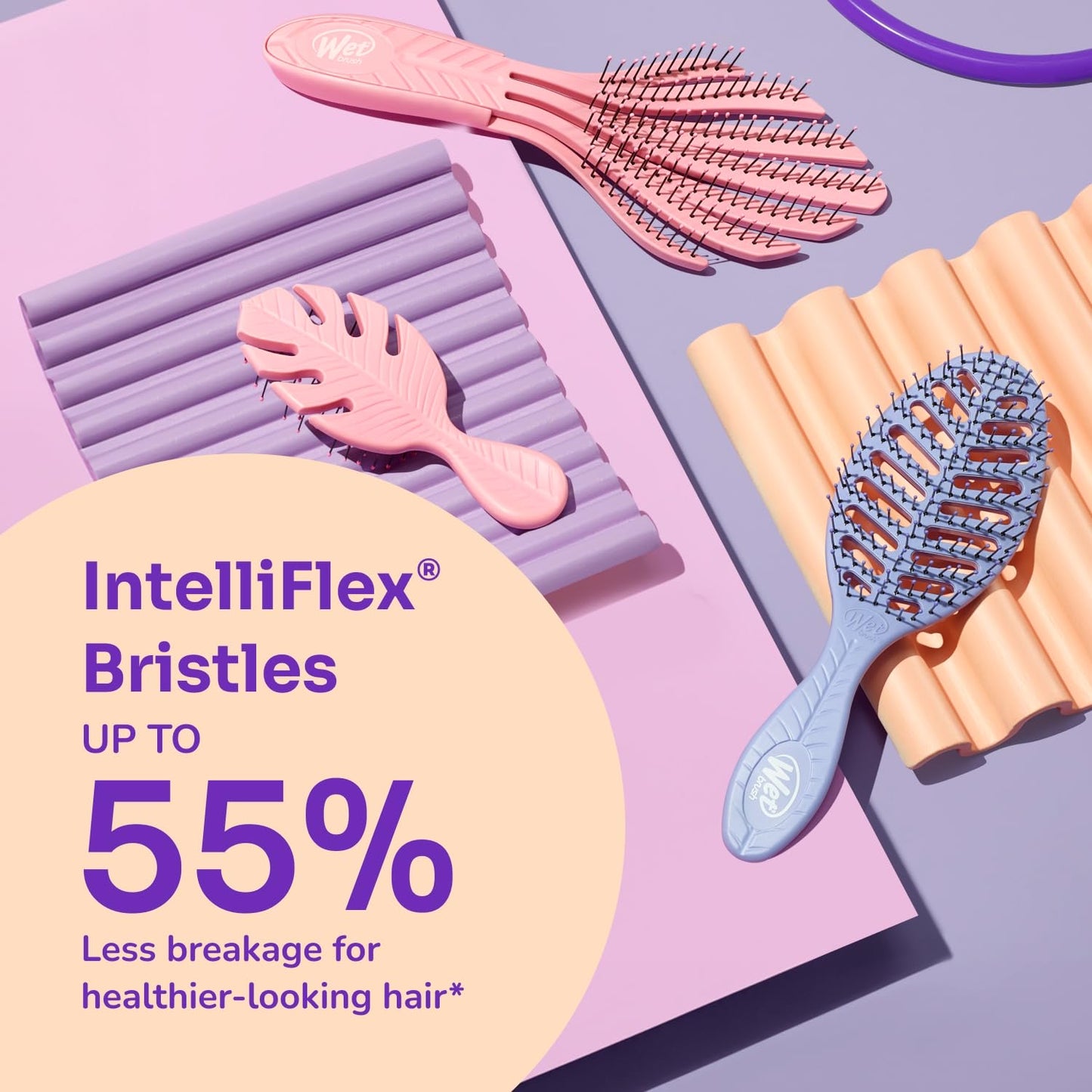 Go Green Curl Detangler Hair Brush | Curly Hair Detangling Brush with IntelliFlex® Bristles | WET BRUSH