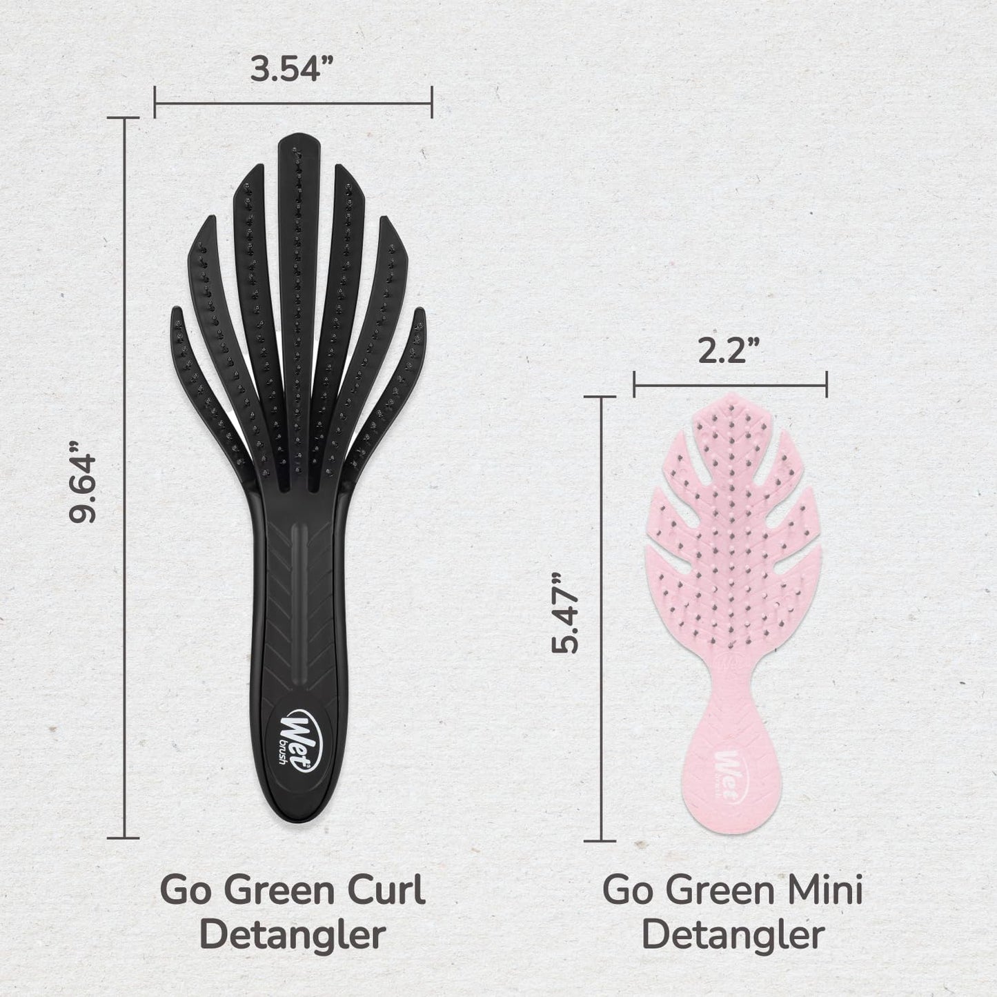 Go Green Curl Detangler Hair Brush | Curly Hair Detangling Brush with IntelliFlex® Bristles | WET BRUSH