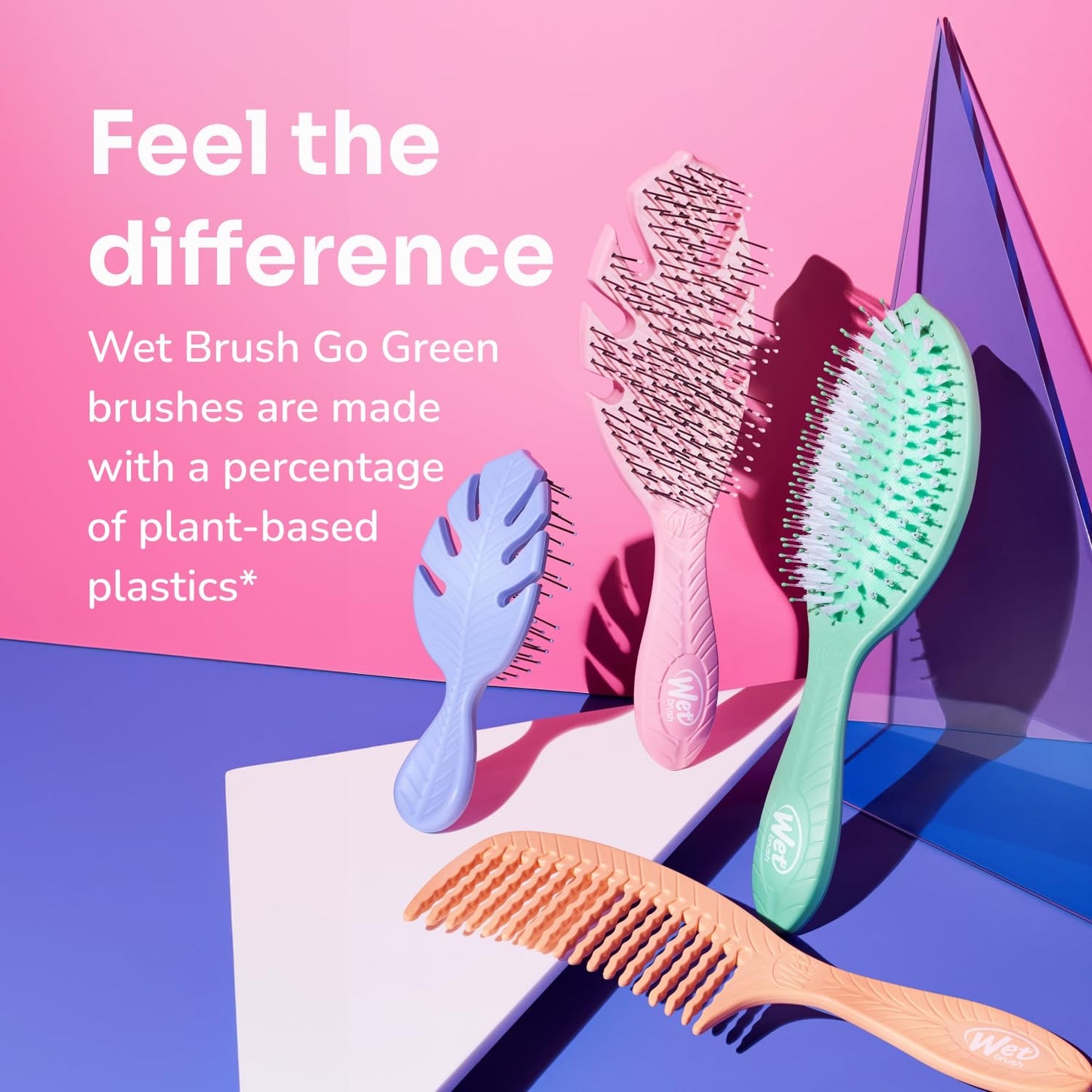Go Green Curl Detangler Hair Brush | Curly Hair Detangling Brush with IntelliFlex® Bristles | WET BRUSH