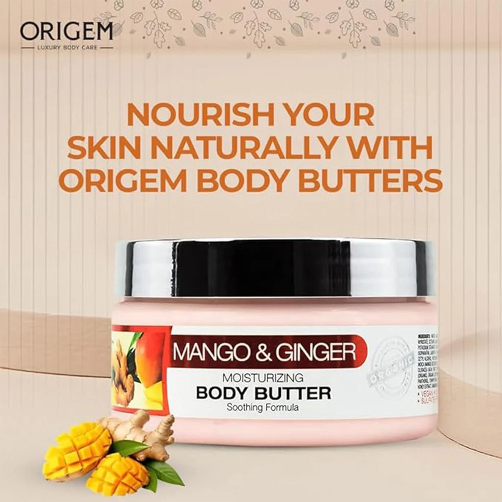 Mango & Ginger | Body Butter for Dry Skin | 8 fl oz | ORIGEM