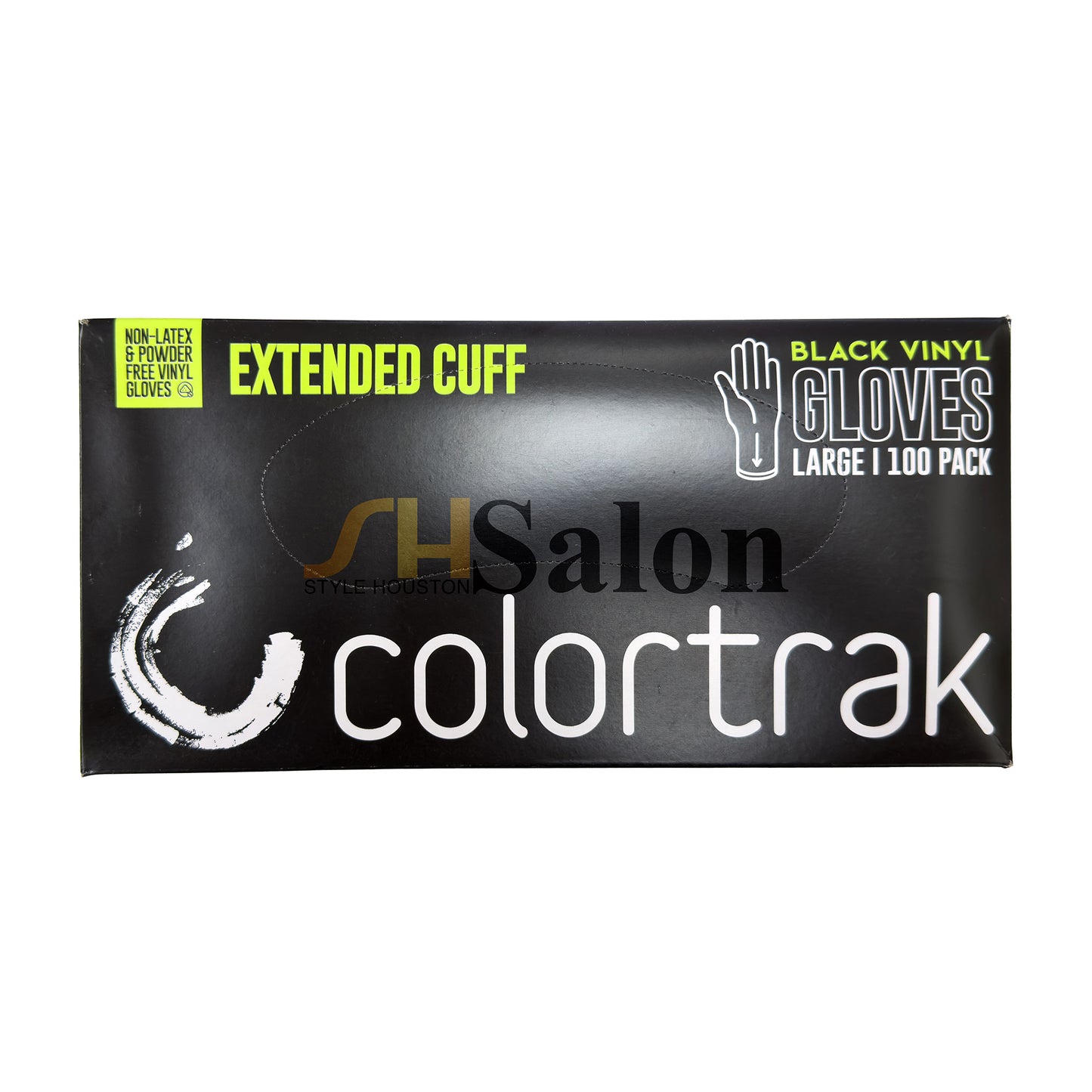 Extended Cuff Black Vinyl Gloves | 100 Pack | COLORTRAK