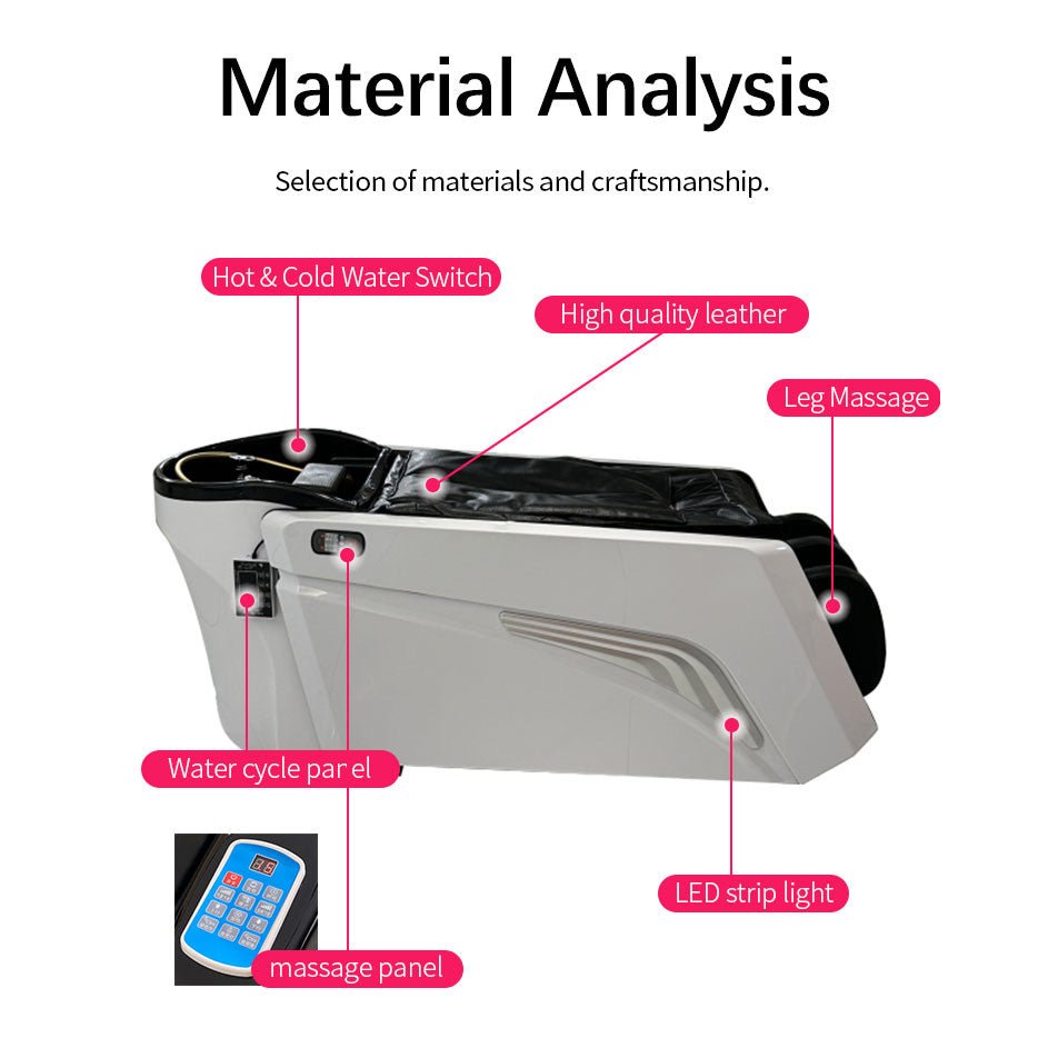 A029 | Electric Massage Shampoo Bed | Head Massage | Airbag Massage | Water Circulation Ring | Head SPA | Shampoo Unit | SSW - SH Salons