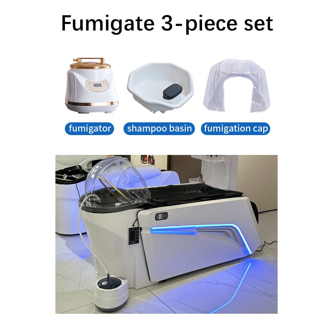 A029 | Electric Massage Shampoo Bed | Head Massage | Airbag Massage | Water Circulation Ring | Head SPA | Shampoo Unit | SSW - SH Salons