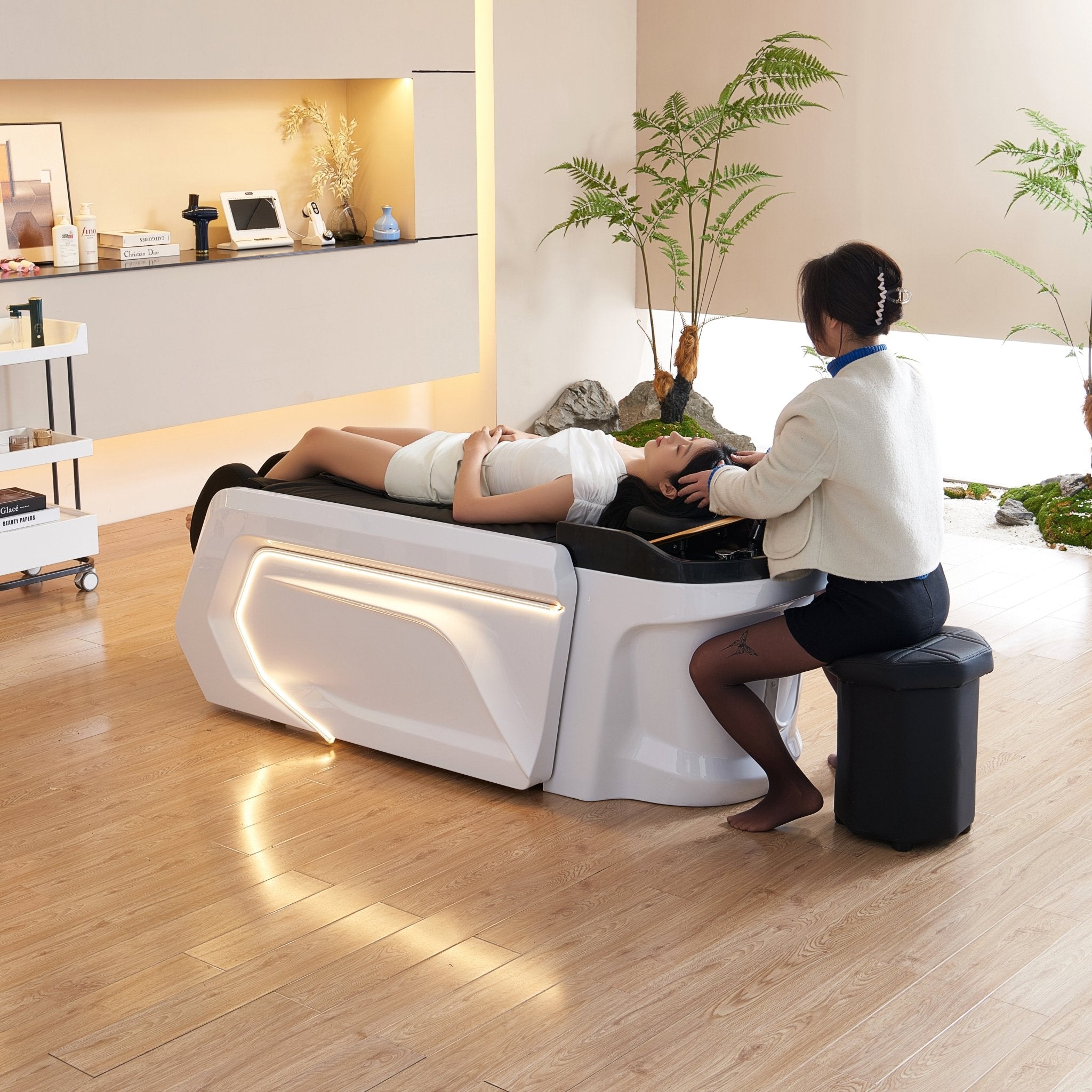 A029 | Plumbed | Electric Massage Shampoo Bed — Airbag Massage & Water Circulation | SSW | Head Spa Beds (Plumbed) by SSW - SH Salons
