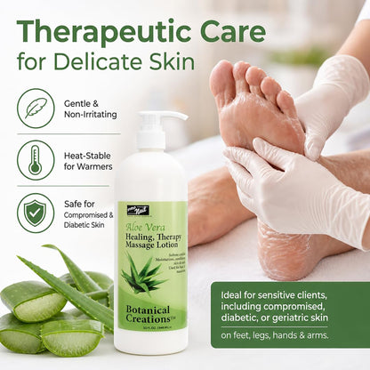 Aloe Vera | Spa & Pedicure Massage Lotion 32 fl oz – Dual - Phase Thermal Treatment | PRO NAIL by PRO NAIL | SH Salons