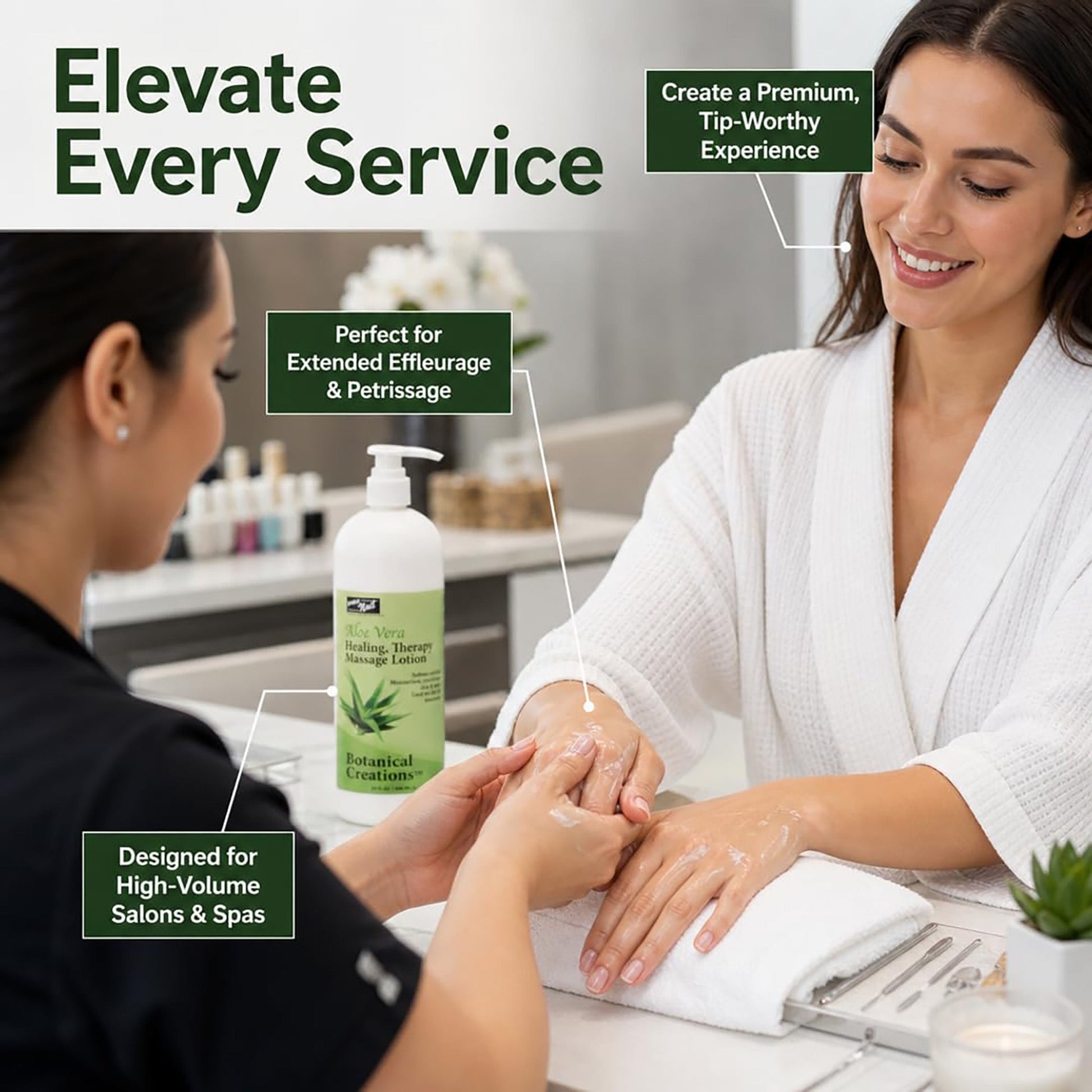Aloe Vera | Spa & Pedicure Massage Lotion 32 fl oz – Dual - Phase Thermal Treatment | PRO NAIL by PRO NAIL | SH Salons