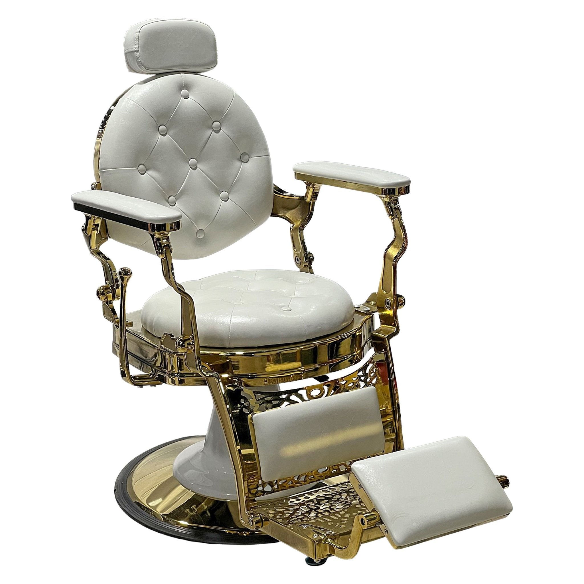 B195G - Shiny White | Barber Chair | Barber Salon Accessories | Barber Chair by SSW - SH Salons