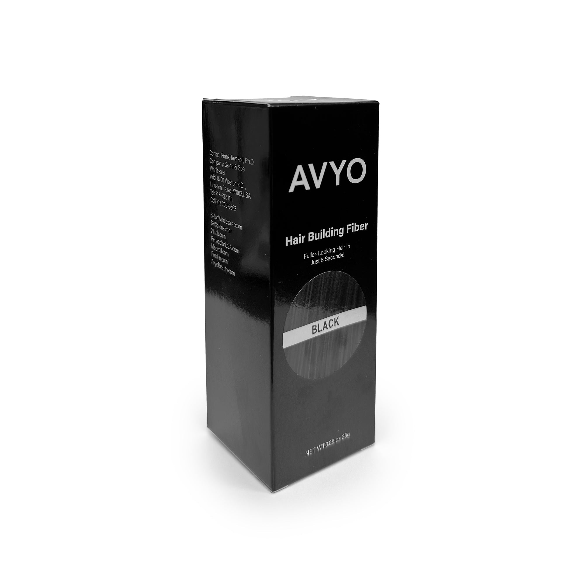 Black | Hair Building Fibers | Fuller Looking Hair | 0.88 oz - 25g | AVYO | Hair Care by AVYO - SH Salons