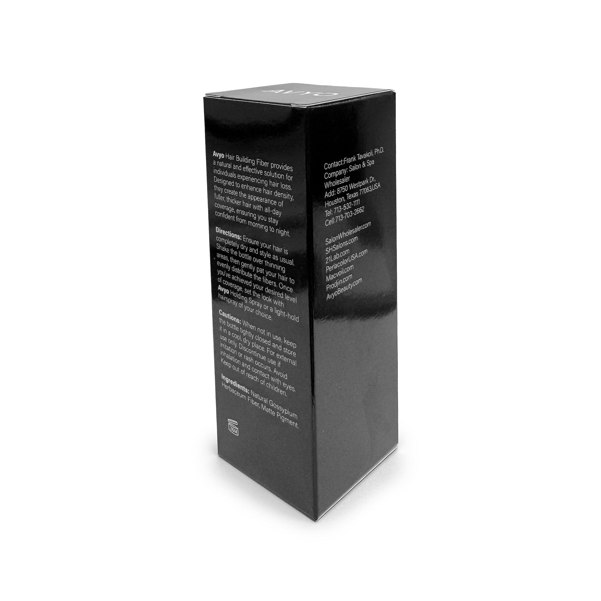 Black | Hair Building Fibers | Fuller Looking Hair | 0.88 oz - 25g | AVYO | Hair Care by AVYO - SH Salons