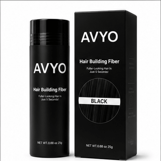 Black | Hair Building Fibers | Fuller Looking Hair | 0.88 oz - 25g | AVYO | Hair Care by AVYO - SH Salons