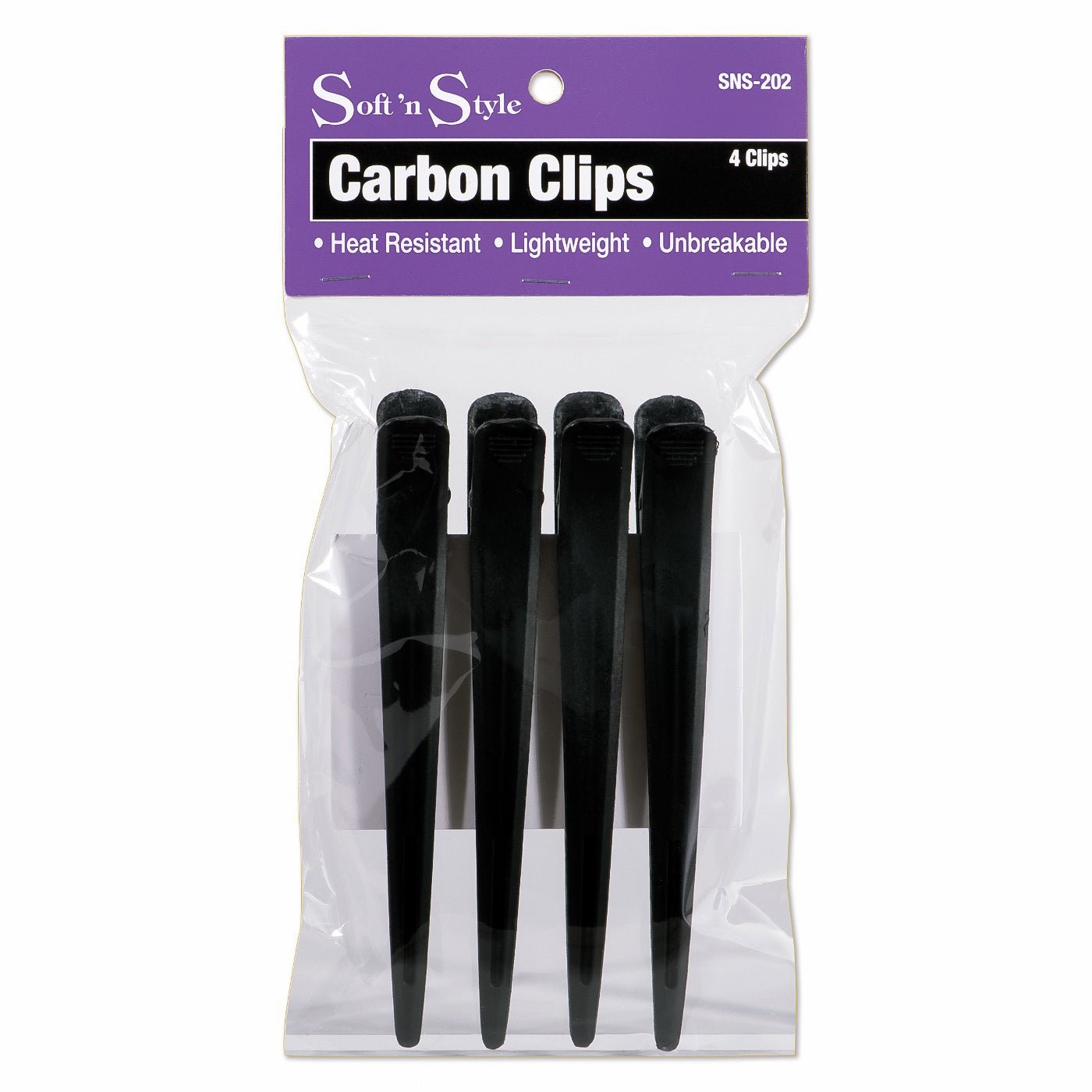 Carbon Clips | 4 Clips | SNS - 202 | SOFT N STYLE | HAIR COLORING ACCESSORIES by SOFT N STYLE - SH Salons