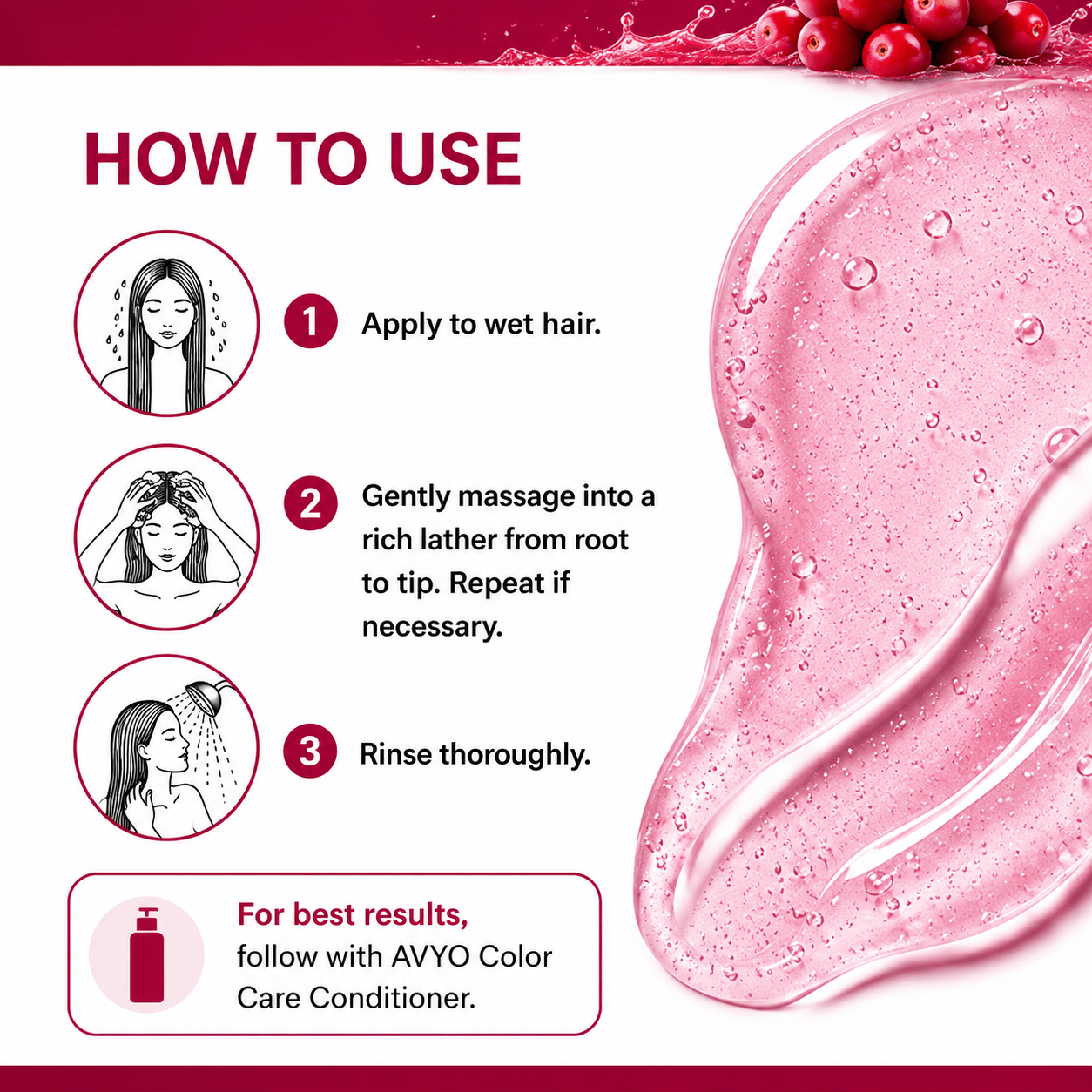 Color Care Shampoo | For Color - Treated Hair | UV Protection and Shine | 12 fl. oz | AVYO by AVYO | SH Salons