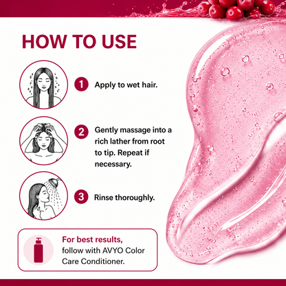 Color Care Shampoo | For Color - Treated Hair | UV Protection and Shine | 12 fl. oz | AVYO by AVYO | SH Salons