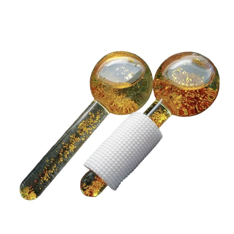 Cryotherapy Magic Ice Globes | Yellow | 2 PC | Cold Face Ice Balls for Skin Care | Daily Beauty Routines | NUDE U | SPAS by NUDE U - SH Salons