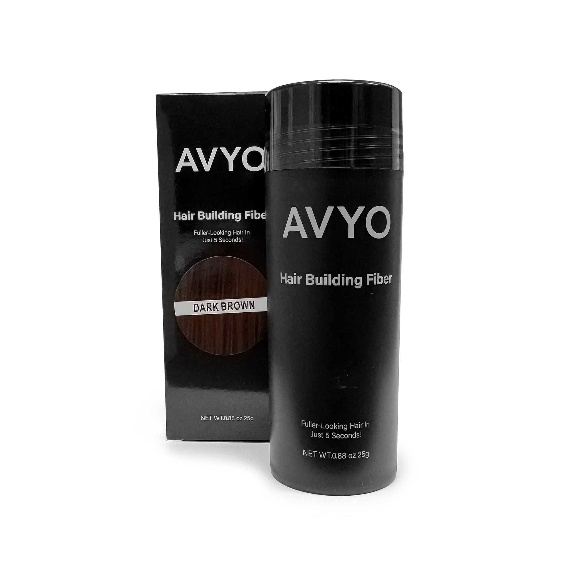 Dark Brown | Hair Building Fibers | Fuller Looking Hair | 0.88 oz - 25g | AVYO | Hair Care by AVYO - SH Salons