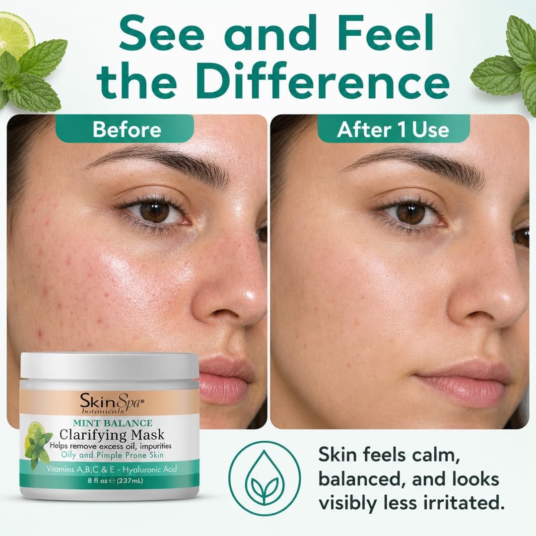 Deep Cleansing Hydrating Facial Mask for Oily & Acne-Prone Skin | 8 fl oz | SKIN SPA by SKIN SPA | SH Salons