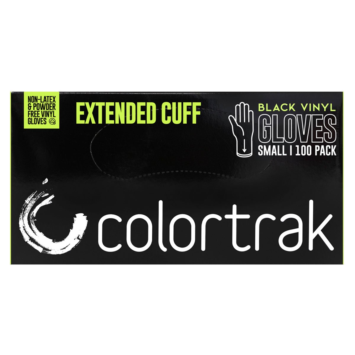 Extended Cuff Black Vinyl Gloves | 100 Pack | COLORTRAK | DISPOSABLE GLOVES by COLORTRAK - SH Salons
