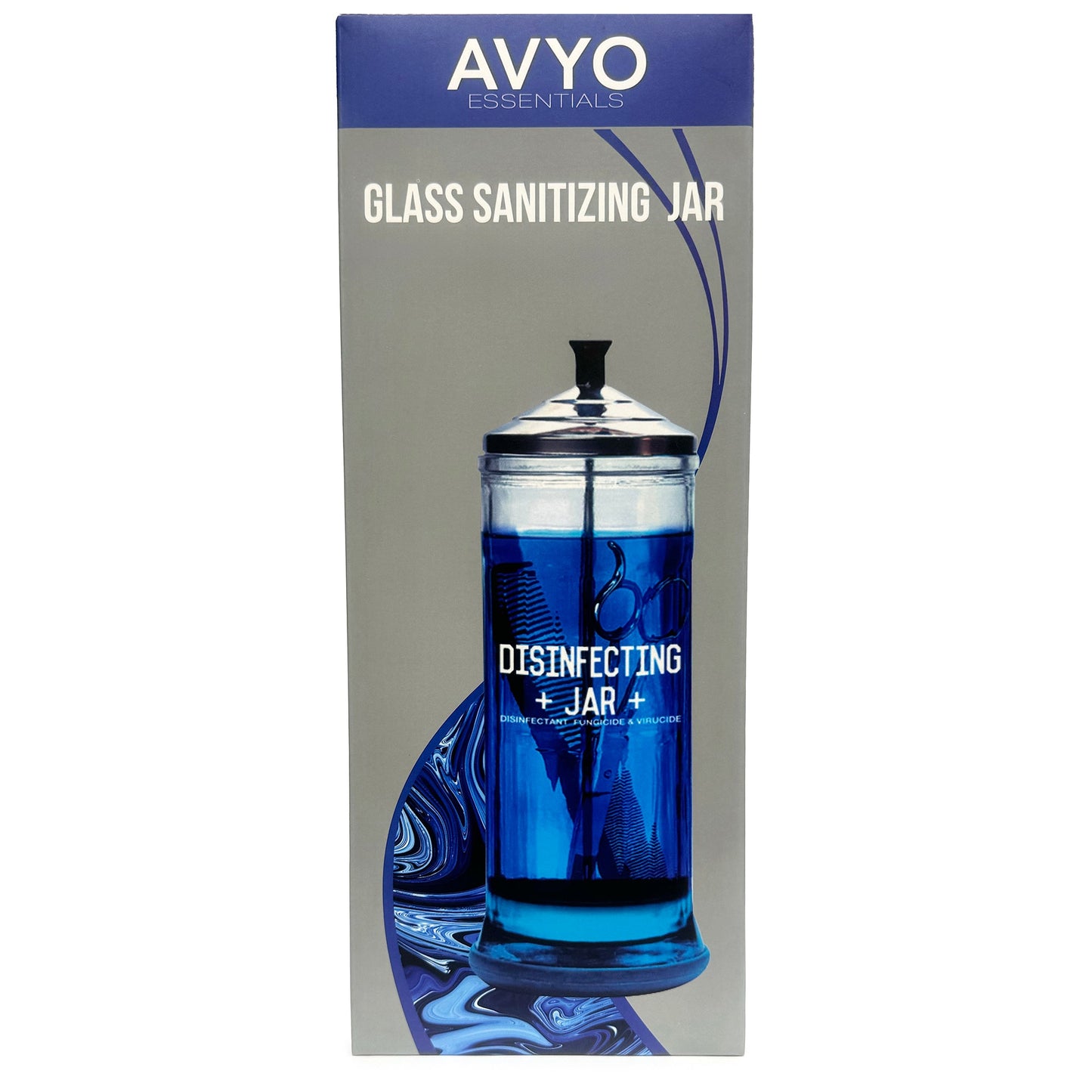 Glass Sanitizing Jar | 21 fl.oz. | AVYO - SH Salons