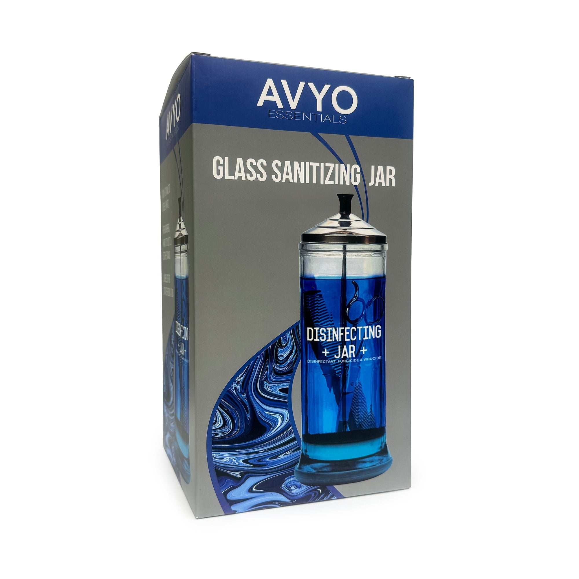 Glass Sanitizing Jar | 21 fl.oz. | AVYO - SH Salons