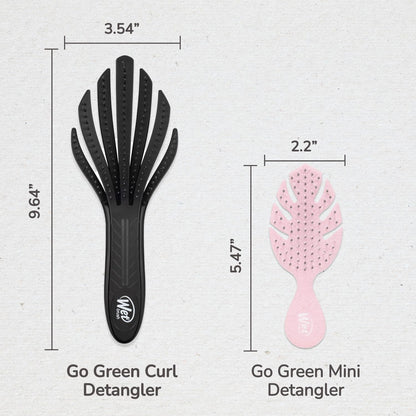 Go Green Curl Detangler Hair Brush | Curly Hair Detangling Brush with IntelliFlex® Bristles | WET BRUSH by WET BRUSH-PRO | SH Salons