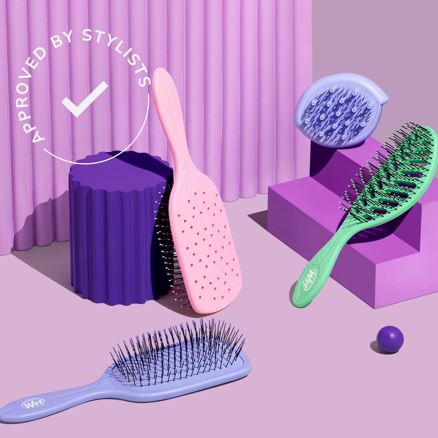 Go Green Curl Detangler Hair Brush | Curly Hair Detangling Brush with IntelliFlex® Bristles | WET BRUSH by WET BRUSH-PRO | SH Salons