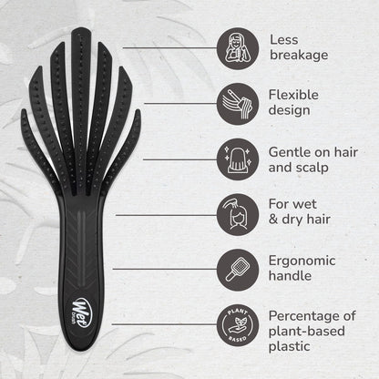Go Green Curl Detangler Hair Brush | Curly Hair Detangling Brush with IntelliFlex® Bristles | WET BRUSH by WET BRUSH-PRO | SH Salons