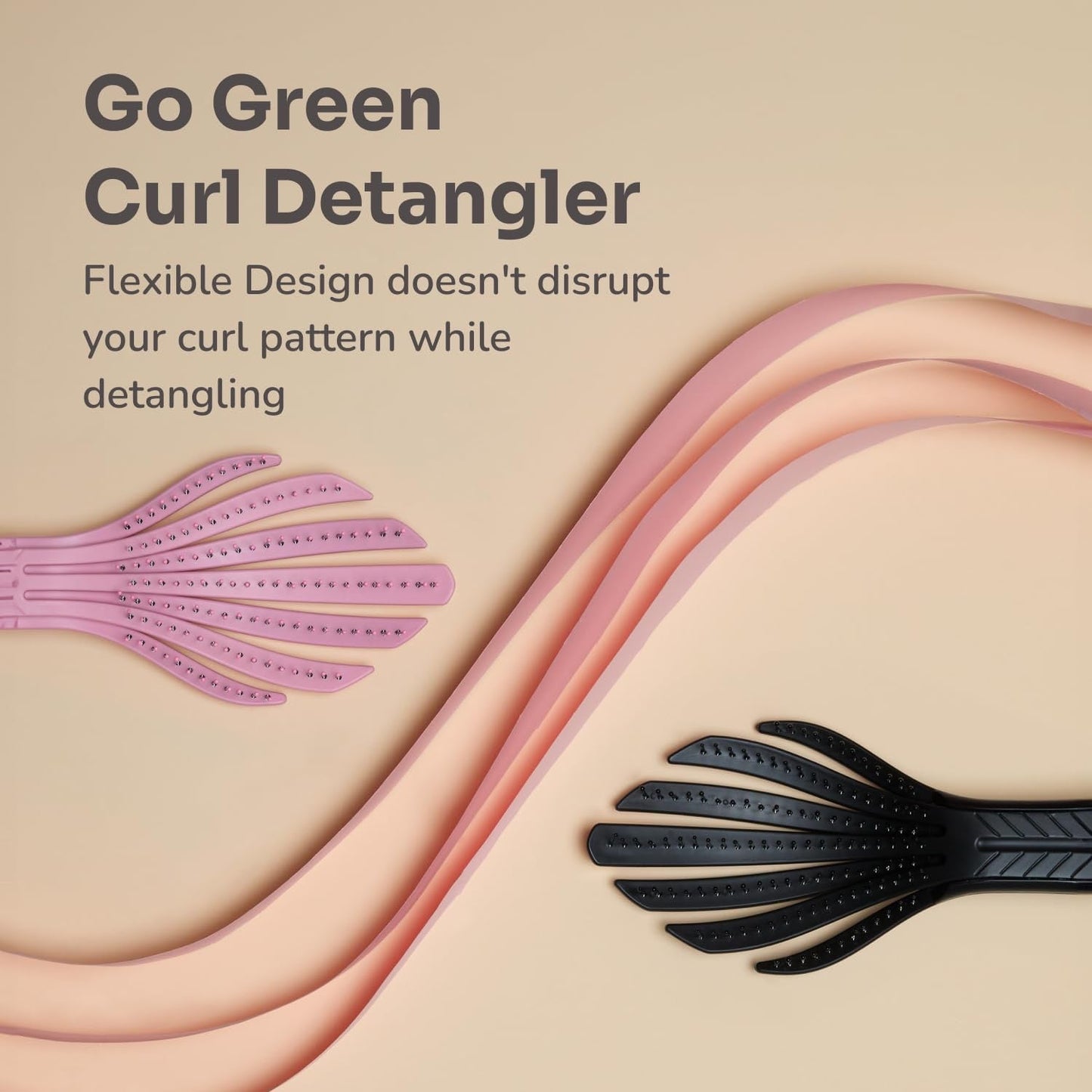 Go Green Curl Detangler Hair Brush | Curly Hair Detangling Brush with IntelliFlex® Bristles | WET BRUSH by WET BRUSH-PRO | SH Salons