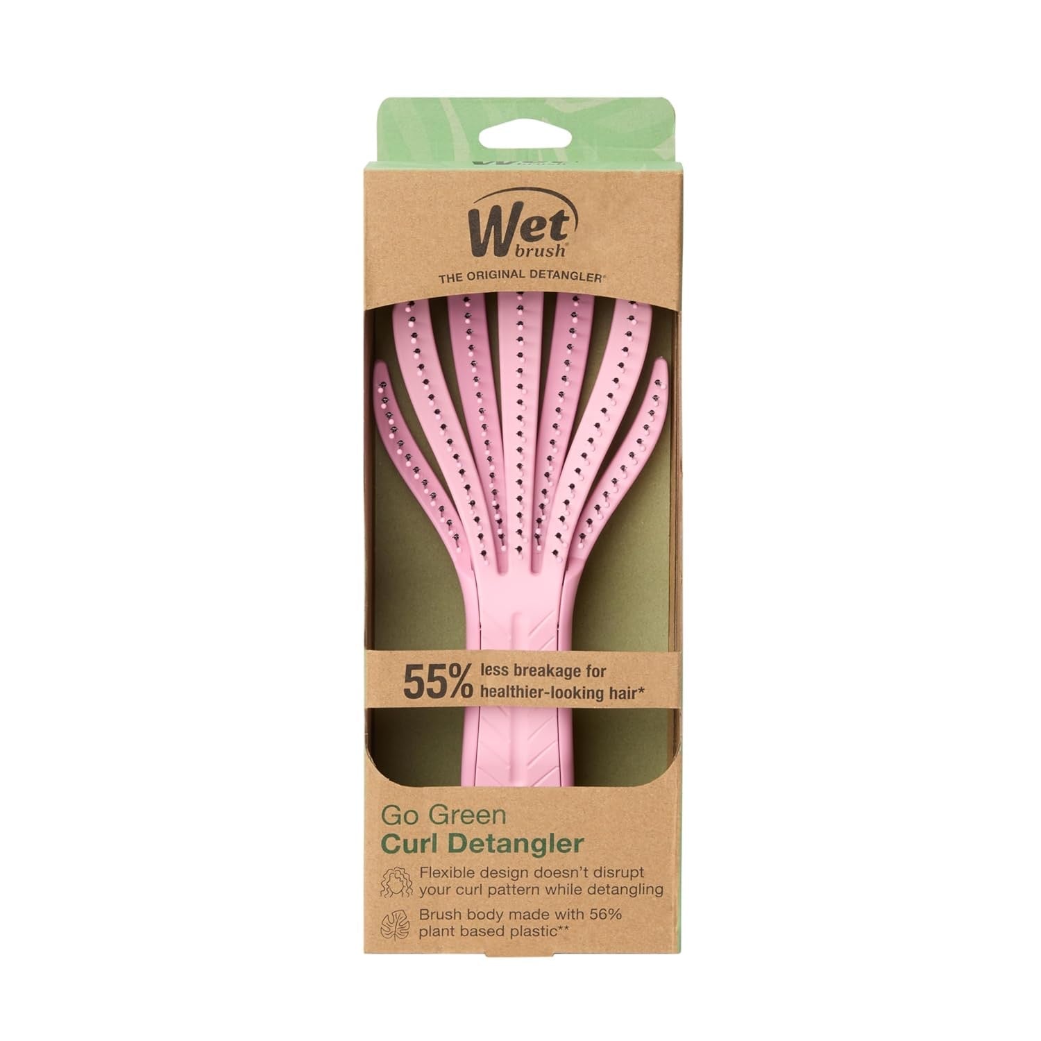 Go Green Curl Detangler Hair Brush | Curly Hair Detangling Brush with IntelliFlex® Bristles | WET BRUSH by WET BRUSH-PRO | SH Salons