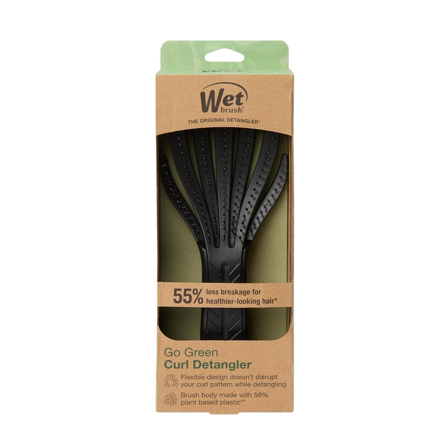 Go Green Curl Detangler Hair Brush | Curly Hair Detangling Brush with IntelliFlex® Bristles | WET BRUSH by WET BRUSH-PRO | SH Salons