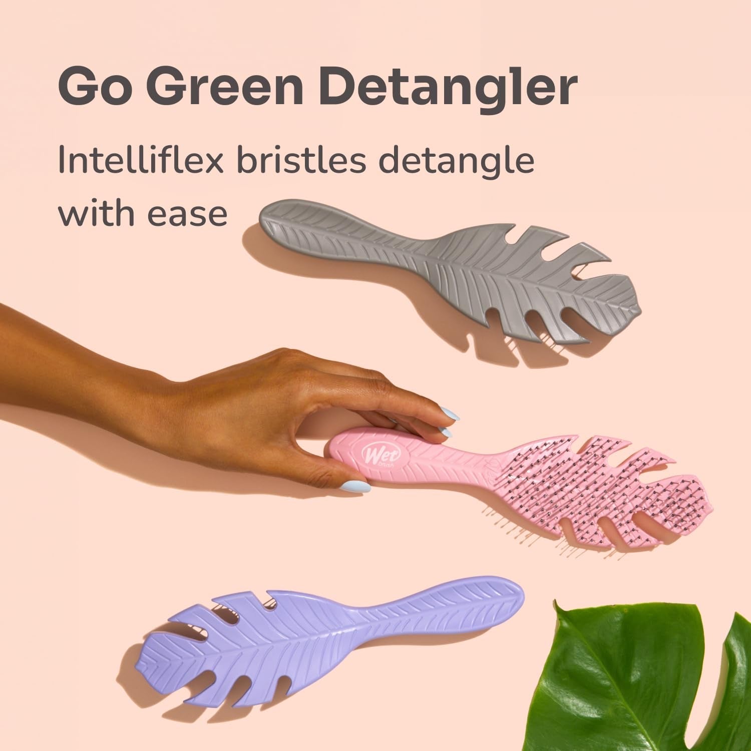 Go Green Detangler Hair Brush | Plant-Based Detangling Brush for Wet & Dry Hair | WET BRUSH by WET BRUSH-PRO | SH Salons
