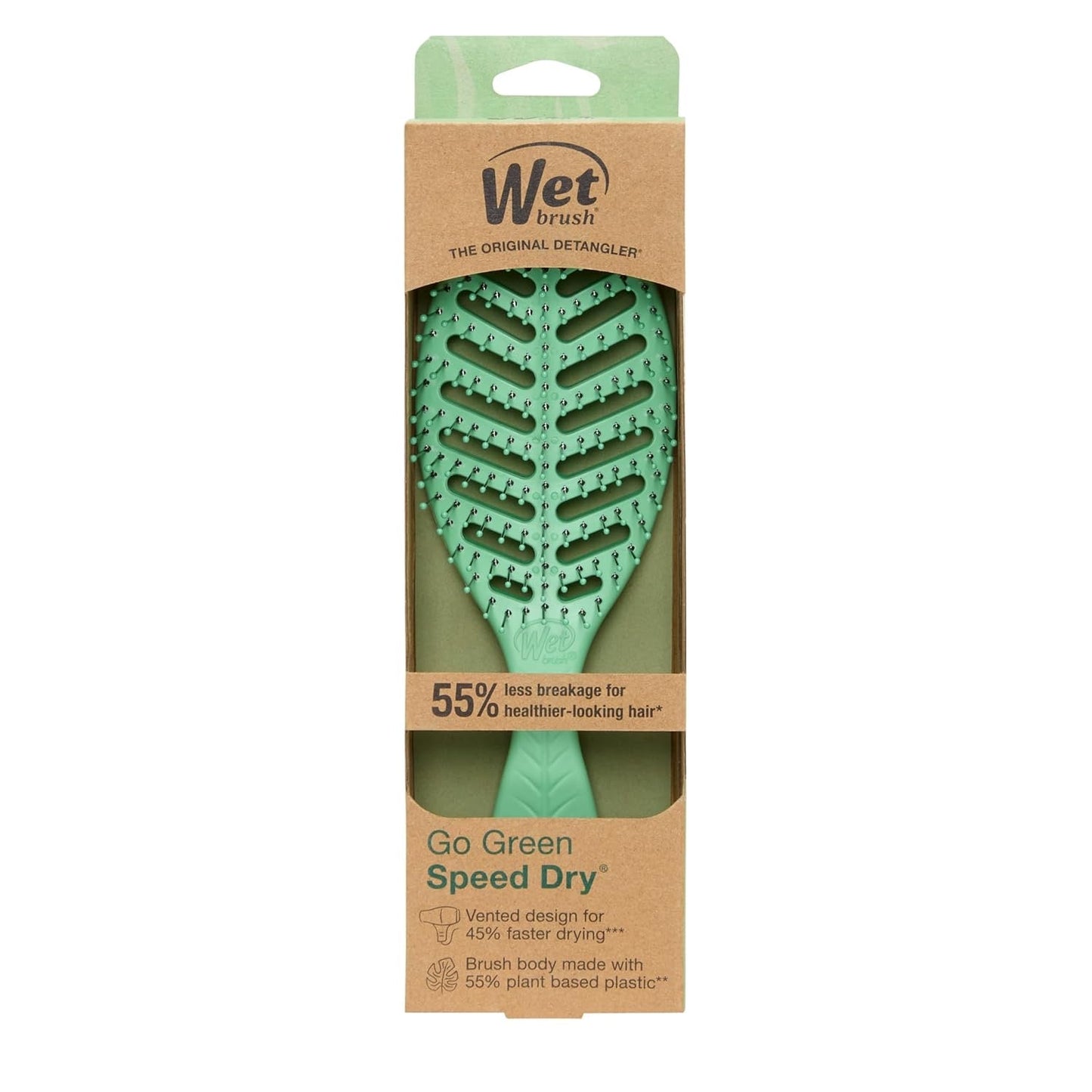 Go Green Speed Dry Hair Brush – Vented Blow Dry | Brush with HeatFlex Bristles | WET BRUSH by WET BRUSH-PRO | SH Salons
