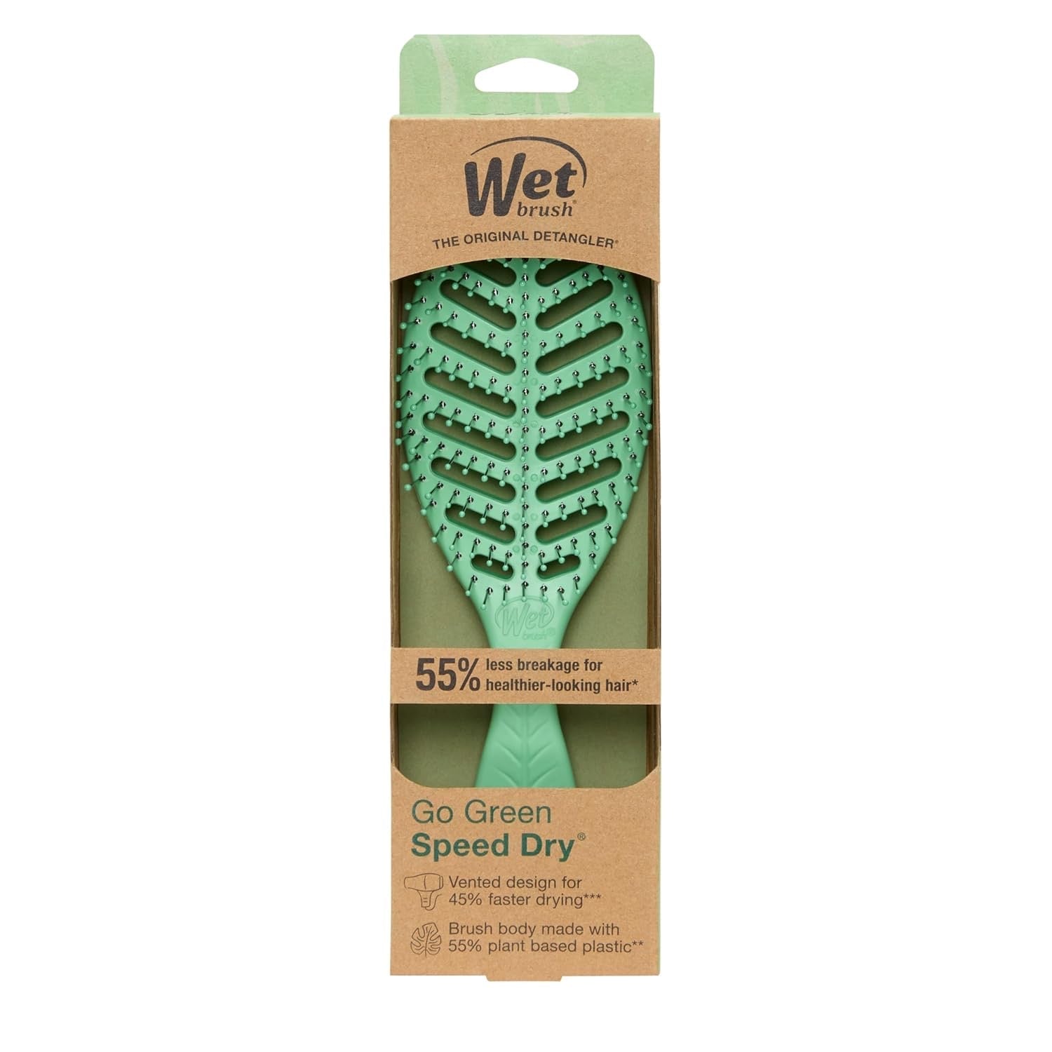 Go Green Speed Dry Hair Brush – Vented Blow Dry | Brush with HeatFlex Bristles | WET BRUSH by WET BRUSH-PRO | SH Salons