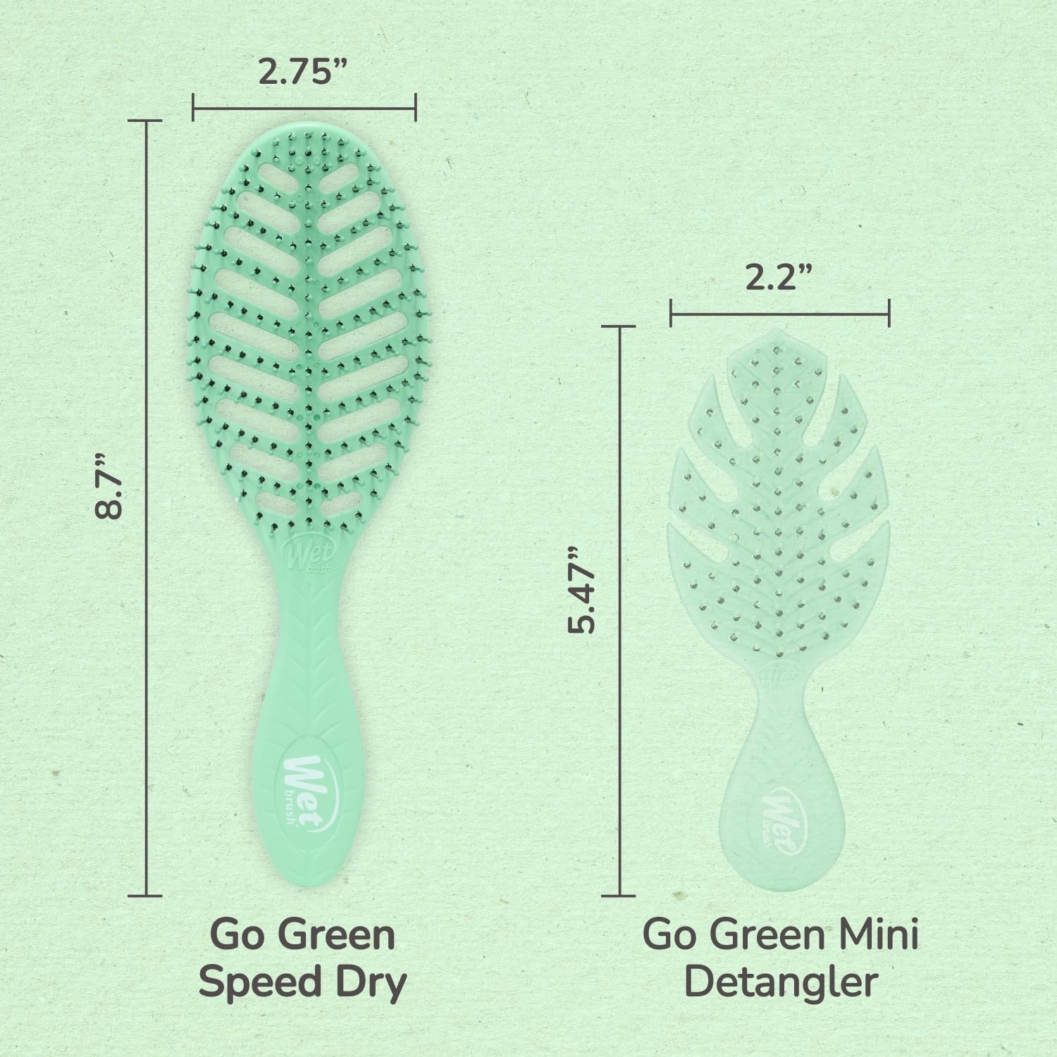 Go Green Speed Dry Hair Brush – Vented Blow Dry | Brush with HeatFlex Bristles | WET BRUSH by WET BRUSH-PRO | SH Salons