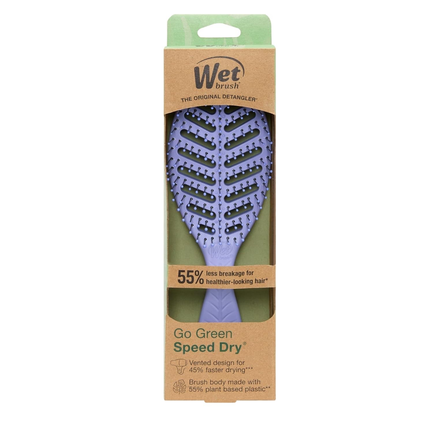 Go Green Speed Dry Hair Brush – Vented Blow Dry | Brush with HeatFlex Bristles | WET BRUSH by WET BRUSH-PRO | SH Salons