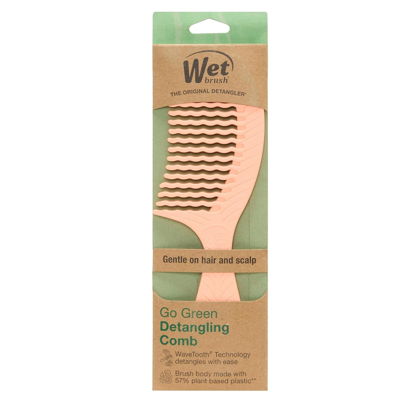 Go Green Treatment Comb | Wide Tooth Hair Detangler | No Split Ends and No Damage | WET BRUSH | COMBS & BRUSHES by WET BRUSH - PRO - SH Salons