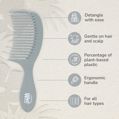 Go Green Treatment Comb | Wide Tooth Hair Detangler | No Split Ends and No Damage | WET BRUSH | COMBS & BRUSHES by WET BRUSH - PRO - SH Salons