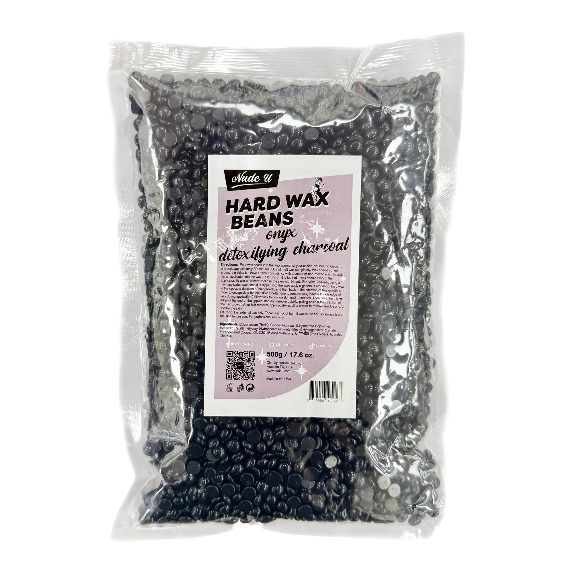 Hard Wax Beans | Onyx Detoxifying Charcoal | NUDE U | WAXING KITS & SUPPLIES by NUDE U - SH Salons