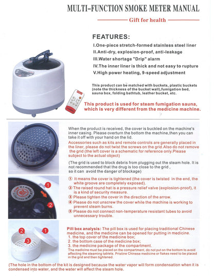 Head Spa Thermo - Steamer | 2000 mL (67.6 fl oz) Stainless Tank | Digital Control & Remote | SSW | by SH Salons - SH Salons