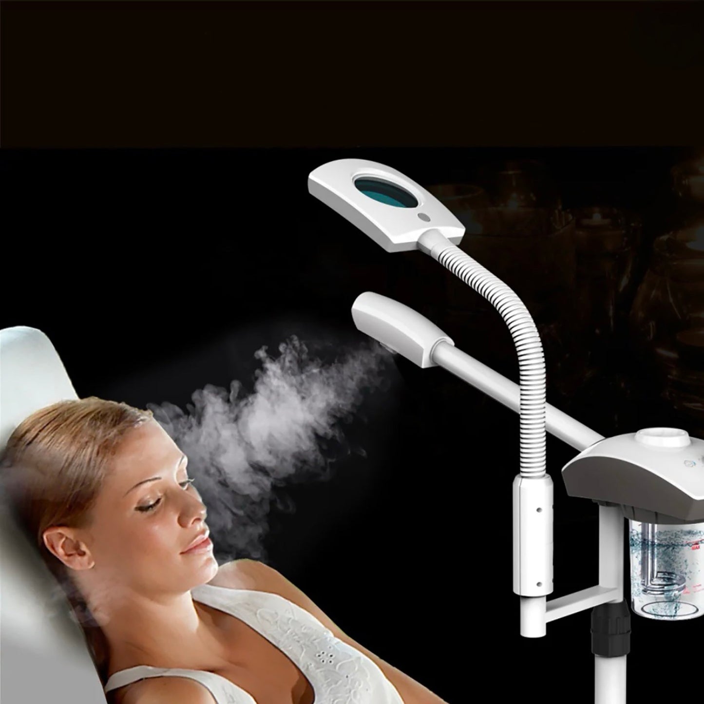 JY - 201A | 2 in 1 Facial Steamer with LED Lamp | MAGNIFYLING LAMP by SSW - SH Salons
