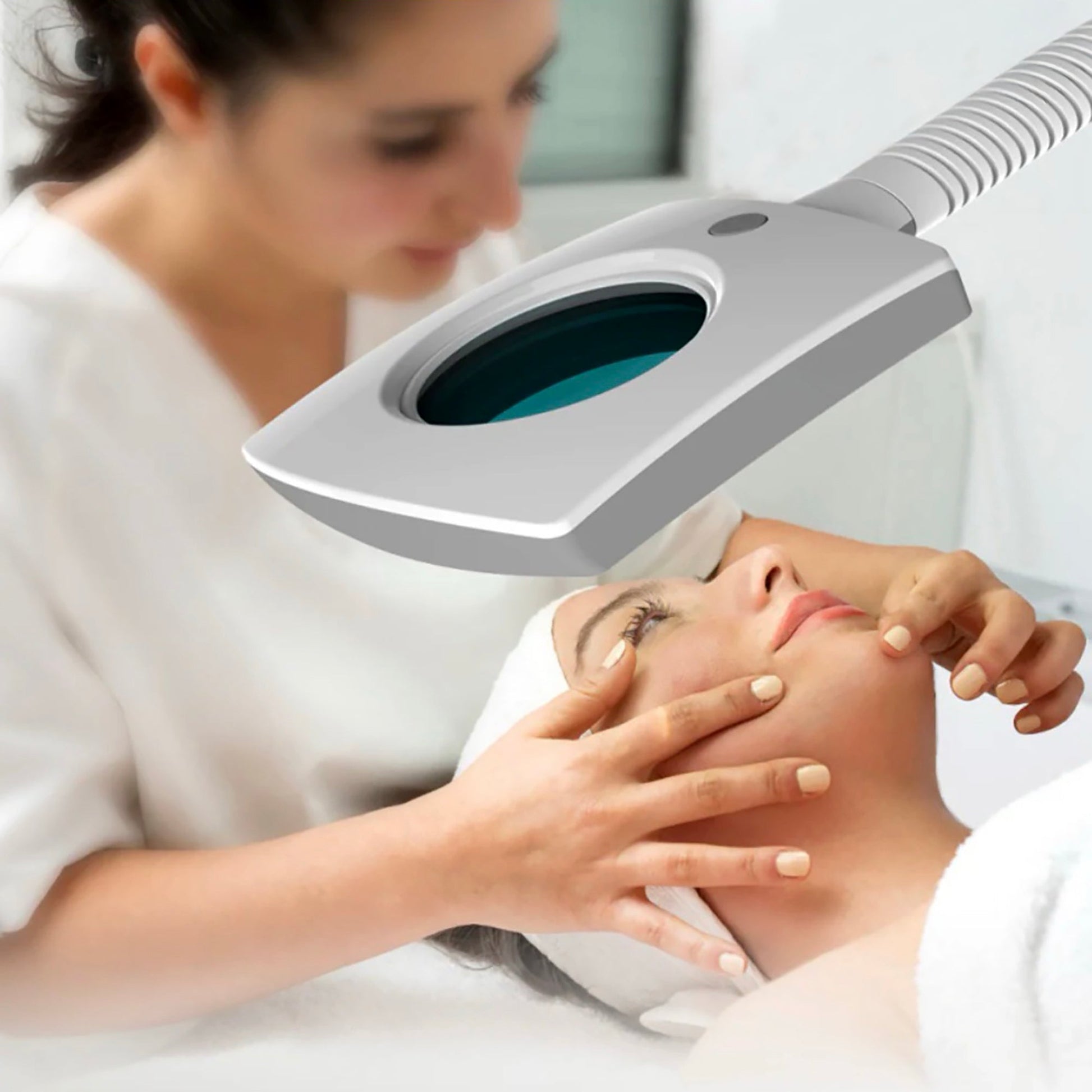 JY - 201A | 2 in 1 Facial Steamer with LED Lamp | MAGNIFYLING LAMP by SSW - SH Salons