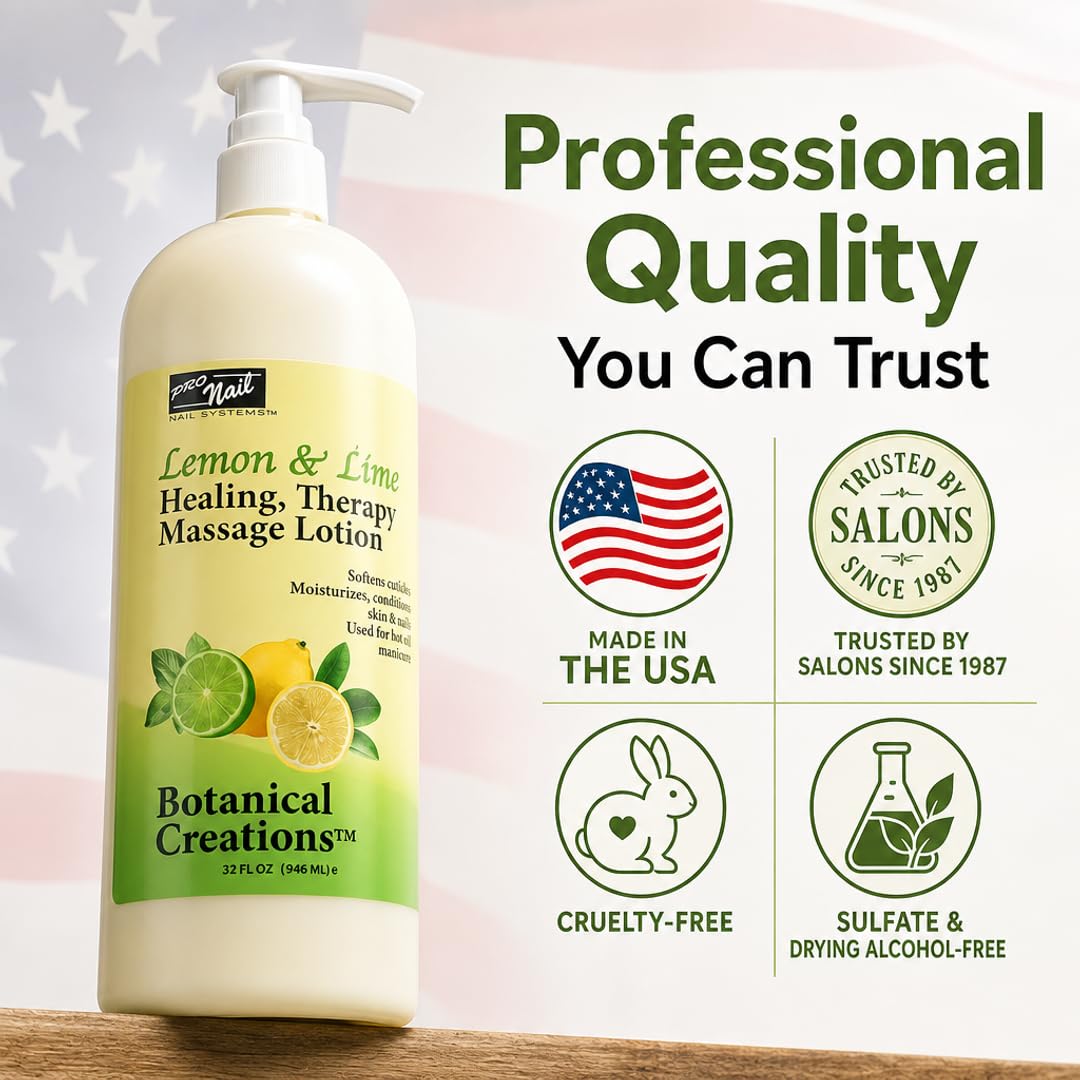 Lemon & Lime | Spa & Pedicure Massage Lotion 32 fl oz – Dual - Phase Thermal Treatment | PRO NAIL by PRO NAIL | SH Salons