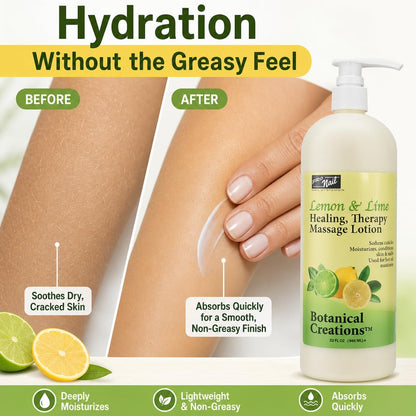 Lemon & Lime | Spa & Pedicure Massage Lotion 32 fl oz – Dual - Phase Thermal Treatment | PRO NAIL by PRO NAIL | SH Salons