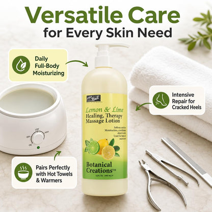 Lemon & Lime | Spa & Pedicure Massage Lotion 32 fl oz – Dual - Phase Thermal Treatment | PRO NAIL by PRO NAIL | SH Salons