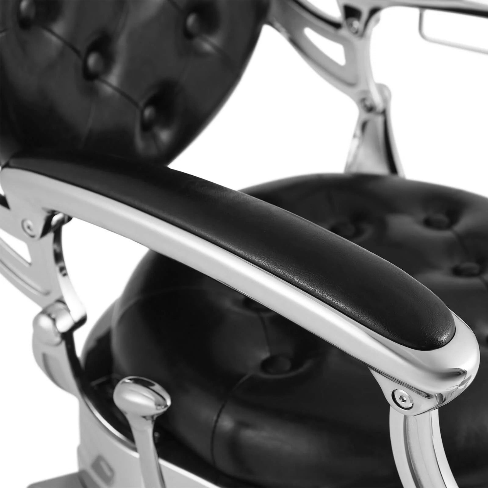 LT896A | Silver Vintage Barber Chair | Barber Salon Accessories | Barber Chair by SSW - SH Salons