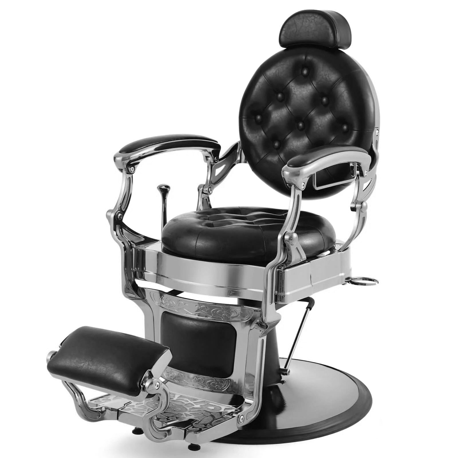 LT896A | Silver Vintage Barber Chair | SSW - SH Salons