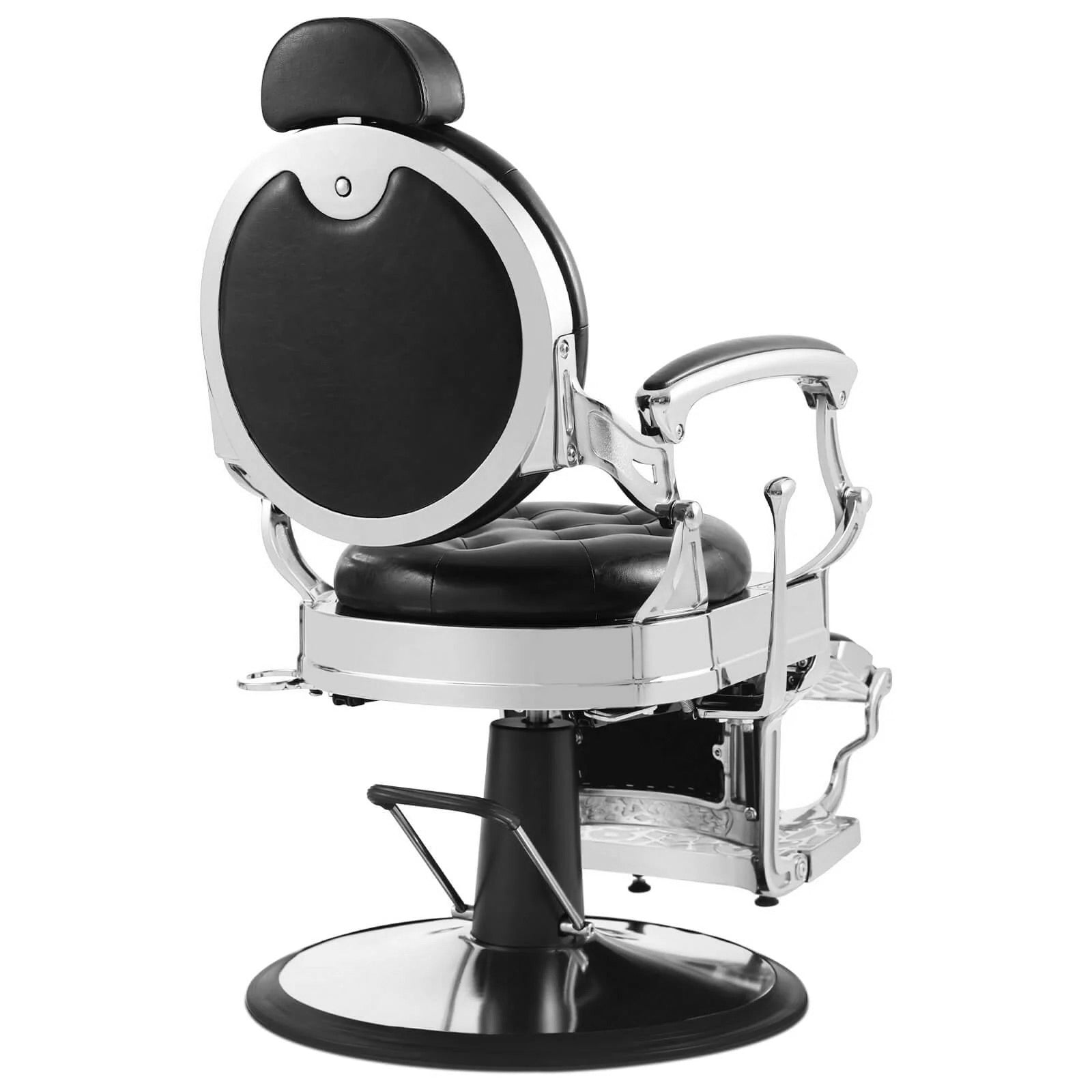 LT896A | Silver Vintage Barber Chair | Barber Salon Accessories | Barber Chair by SSW - SH Salons