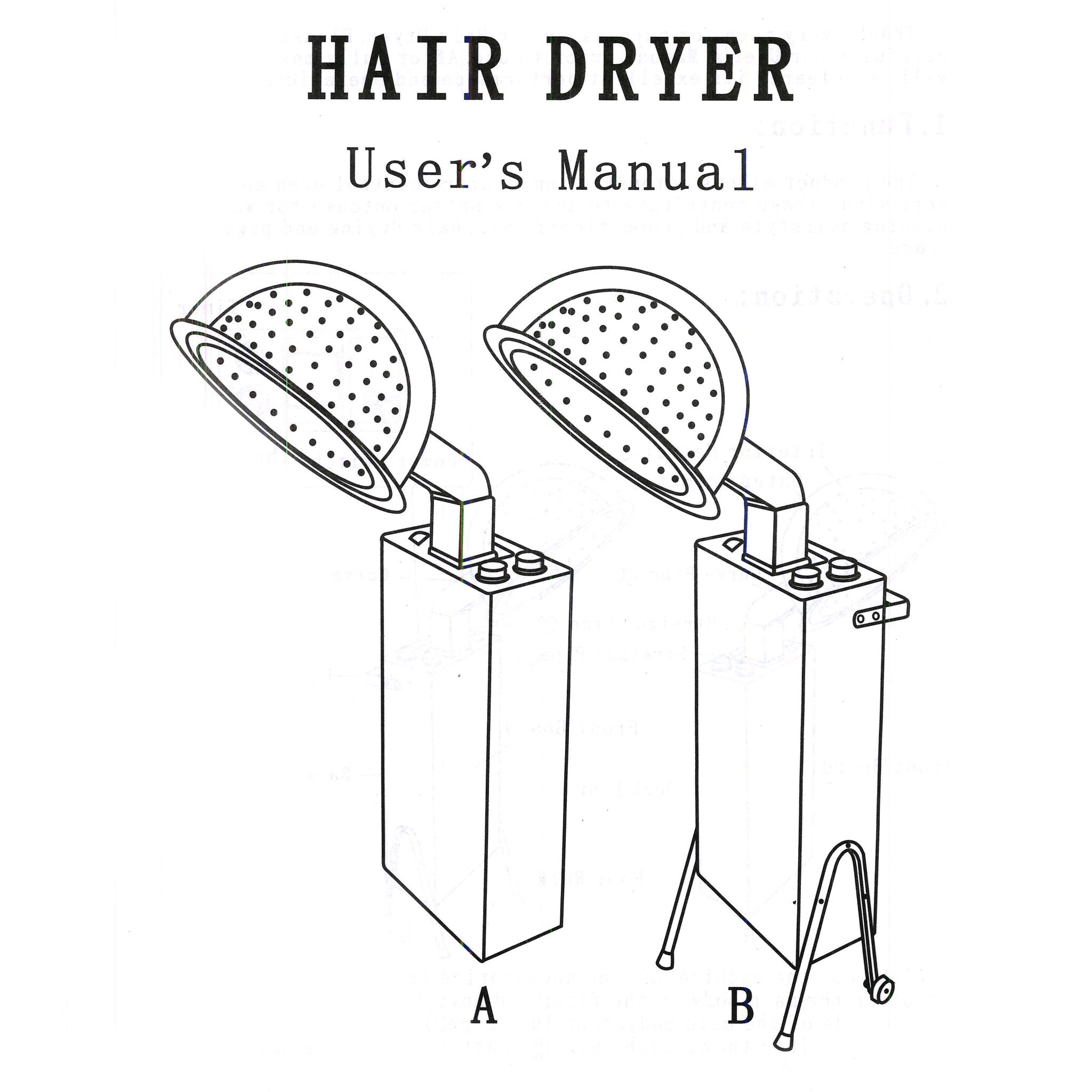 M - 1040 | Standing Professional Hair Dryer with Detachable Wheels | Barber and Stylist Hair Salon Accessories by HOTLINE BEAUTY | SH Salons