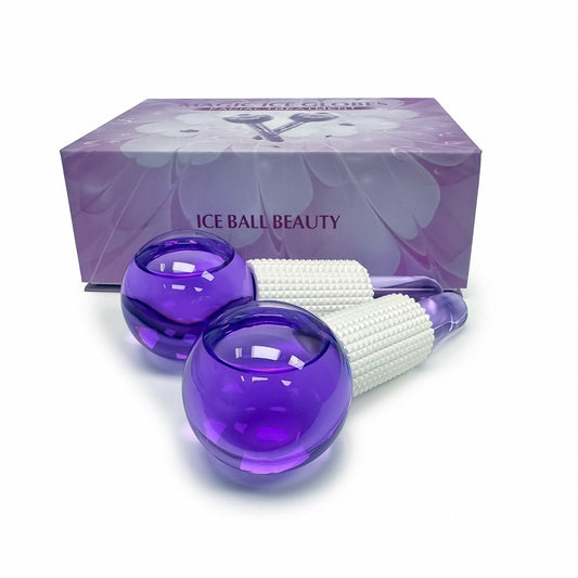 Magic Ice Globe | Purple | 2 PC | Cold Face Ice Balls for Skin Care | Daily Beauty Routines | NUDE U | SPAS by NUDE U - SH Salons