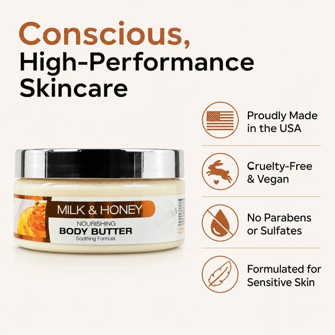 Milk & Honey | Body Butter for Dry Skin | 8 fl oz | ORIGEM by ORIGEM | SH Salons